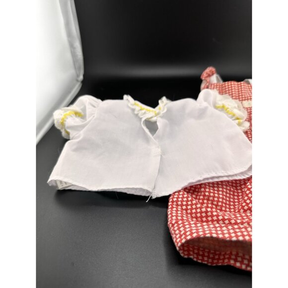 Vtg 1983 Cabbage Patch Kids Red White Plaid With Lacy Shirt Romper Coleco-1 - Picture 5 of 15
